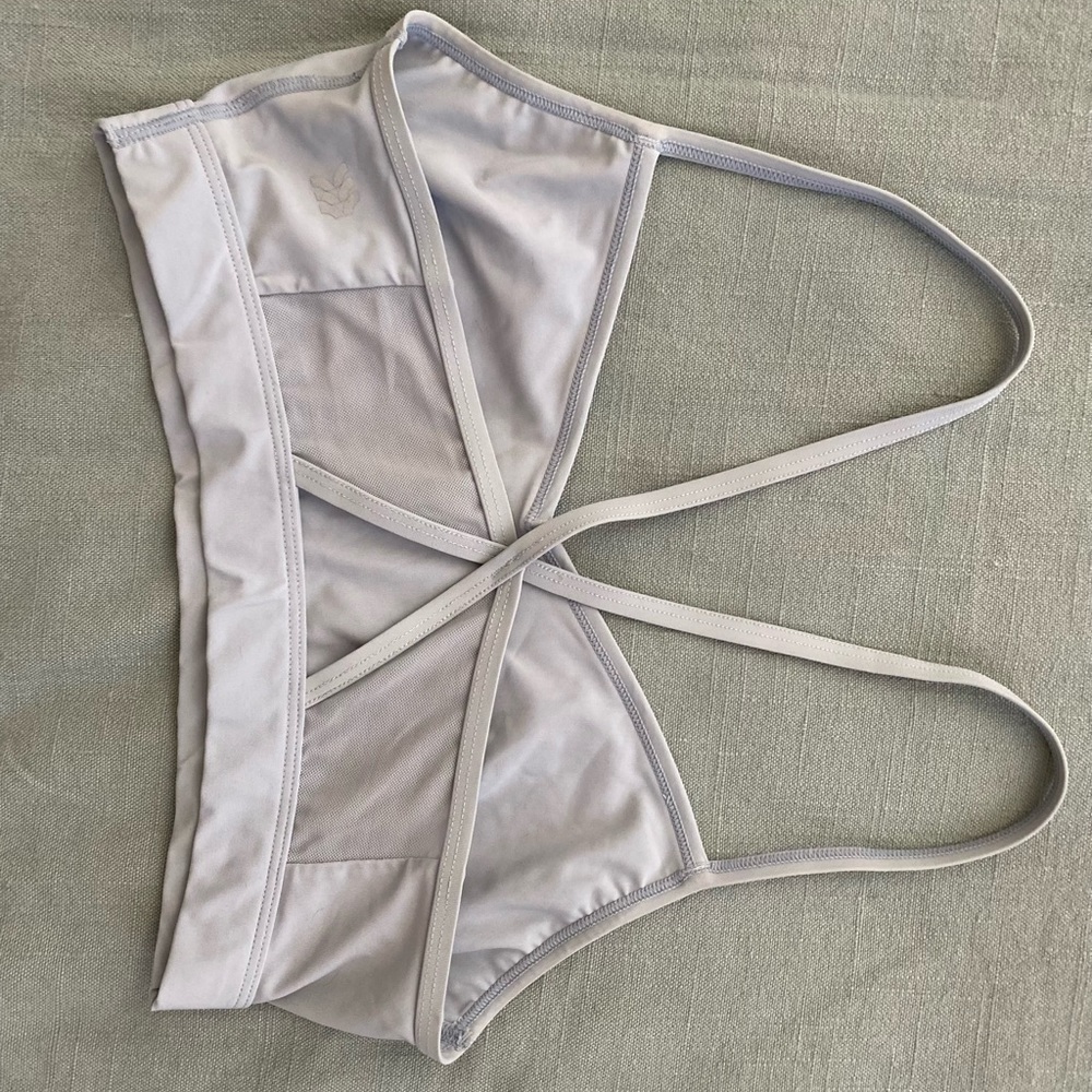 Light blue sports bra